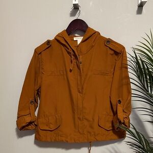 Forever 21 Tan Utility Jacket with Hood